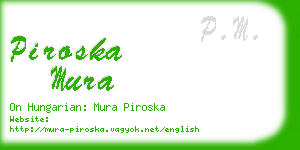 piroska mura business card